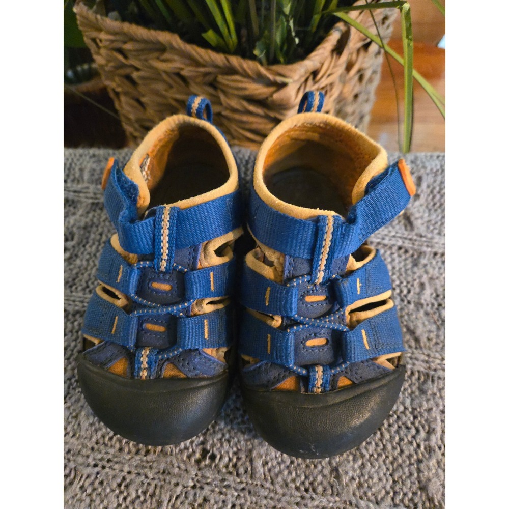 KEEN Newport H2 Kids Blue Orange Water Sandals Size 7 Toddler